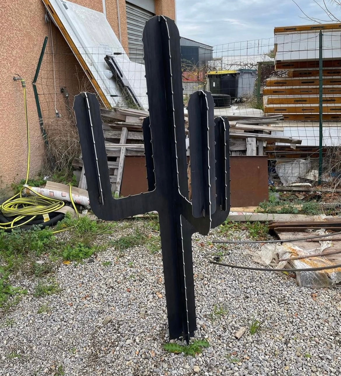 🌵 Cactus décoratif en acier Corten – fabrication artisanale